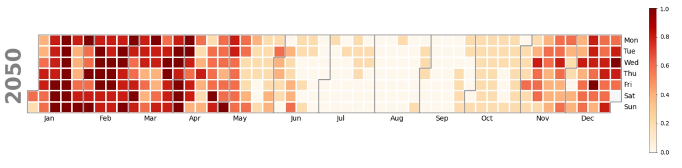 Elevation map of the project area